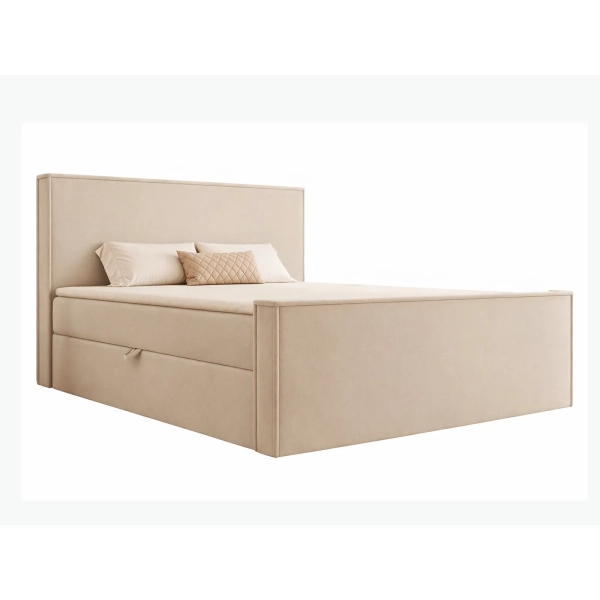 ŁÓŻKO KONTYNENTALNE Z WYBOREM TKANINY POLIO 160X200 - PÓŁPROFIL